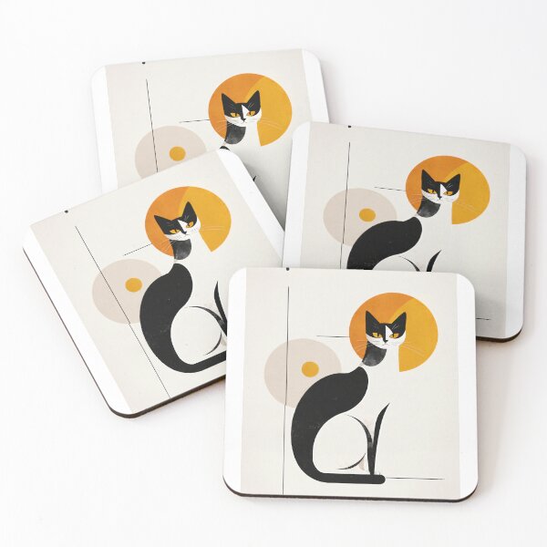 Item preview, Abstract Cat Art Print – Modern Digital Cat Illustration – Contemporary Wall Decor designed and sold by Stan Art Store.