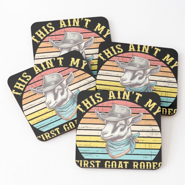 Item preview, This Ain't My First Goat Rodeo - Funny Cowboy Goat Retro Design designed and sold by Jennie4Briant.