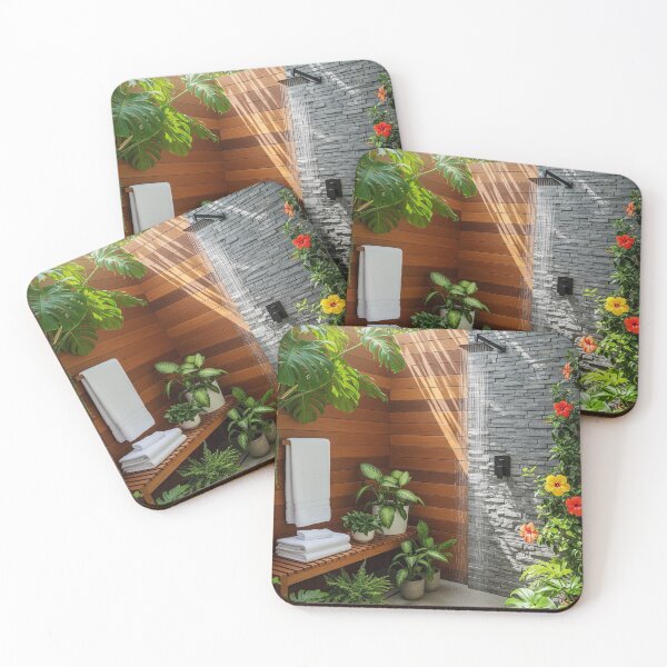 Item preview, Tropical Backyard Outdoor Shower | A Serene Oasis designed and sold by Jade Ado.