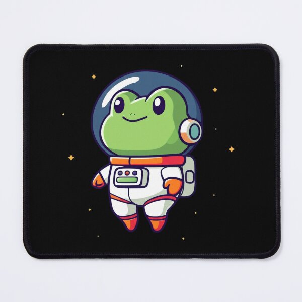 Item preview, Cute Chibi Frog Astronaut in Space – Kawaii Frog Vector Art designed and sold by ColorSplash123.