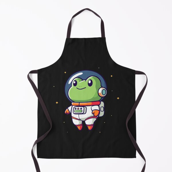 Item preview, Cute Chibi Frog Astronaut in Space – Kawaii Frog Vector Art designed and sold by ColorSplash123.