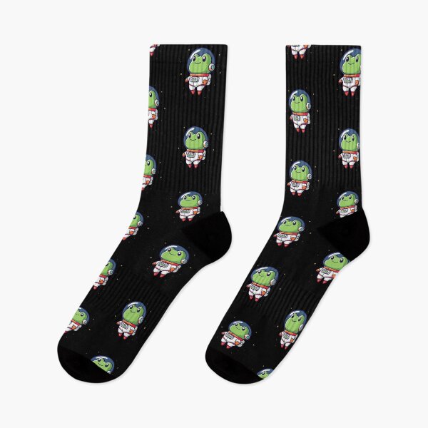 Item preview, Cute Chibi Frog Astronaut in Space – Kawaii Frog Vector Art designed and sold by ColorSplash123.