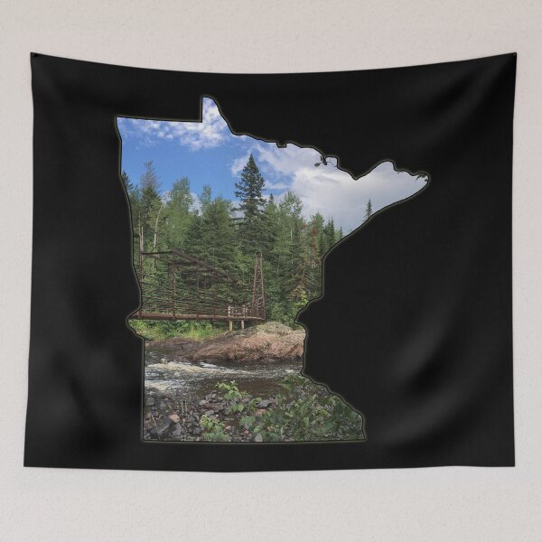 Item preview, State of Minnesota Outline (Tettegouche State Park & Baptism River) designed and sold by gorff.