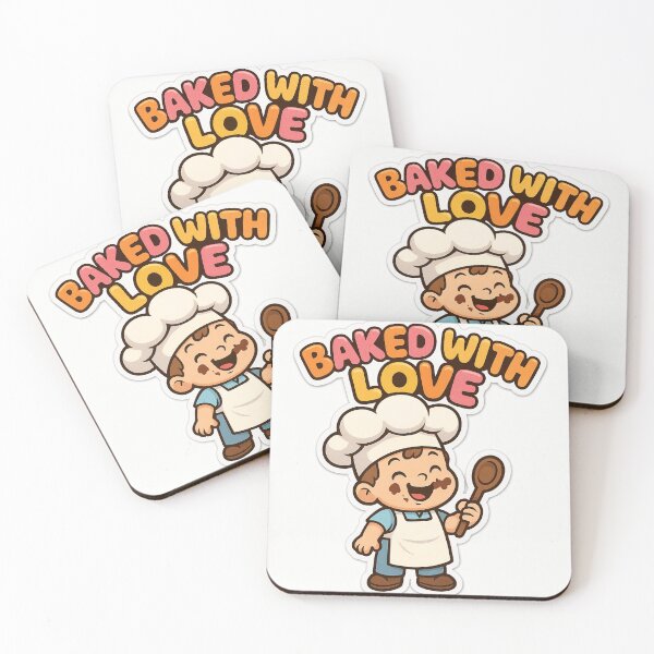 Item preview, Baked with love sticker /label designed and sold by Nicoleen1973.