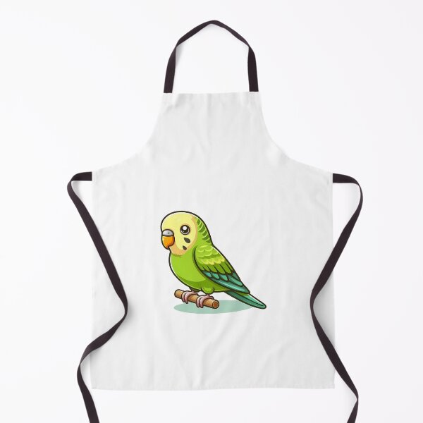 Item preview, Green Budgerigar with Yellow Head Sitting on a Wooden Perch designed and sold by cave-canvas.