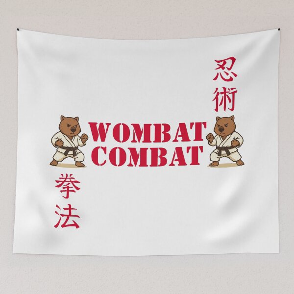 Item preview, Wombat Combat Martial Arts Australian Animal  designed and sold by pUNKnown.