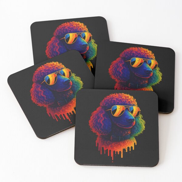 Item preview, RAINBOW DOGS - POODLE | Pets and Dogs lovers for Men and Women t-shirt designed and sold by panchiTWO.