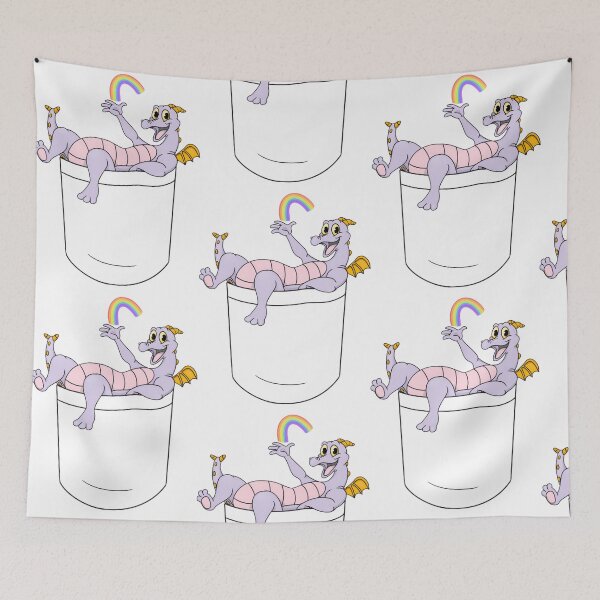 Item preview, Whimsical Dragon Peeking from Pocket with Rainbow designed and sold by VincentMulisan1.