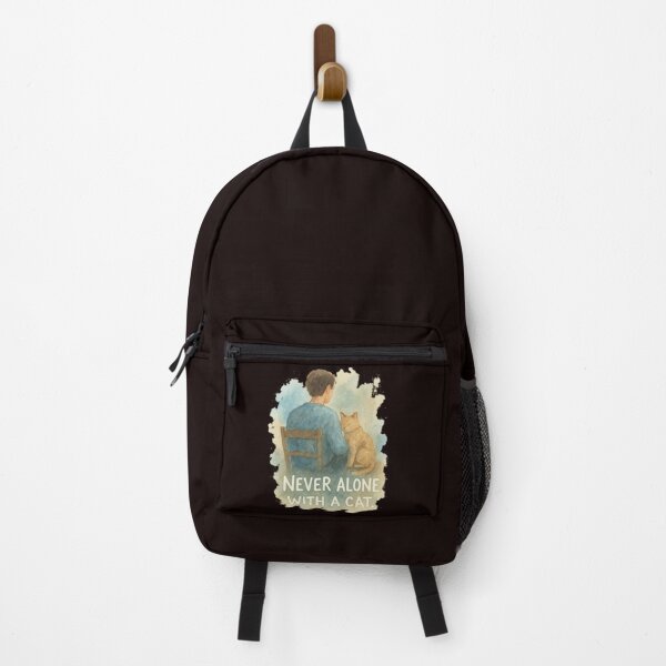 Item preview, Watercolor Cat and Human — Never Alone with a Cat designed and sold by Tadeusz1.