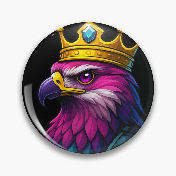 Item preview, Regal Majestic Eagle King Wearing Golden Crown and Gemmed Armor in Vibrant Fantasy Style Powerful Royal Bird Illustration designed and sold by Mimoshi ⭐⭐⭐⭐⭐.