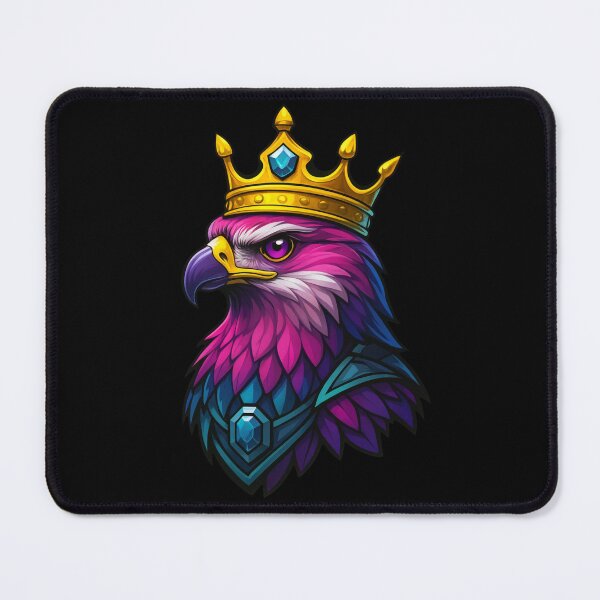 Item preview, Regal Majestic Eagle King Wearing Golden Crown and Gemmed Armor in Vibrant Fantasy Style Powerful Royal Bird Illustration designed and sold by Mimoshi ⭐⭐⭐⭐⭐.
