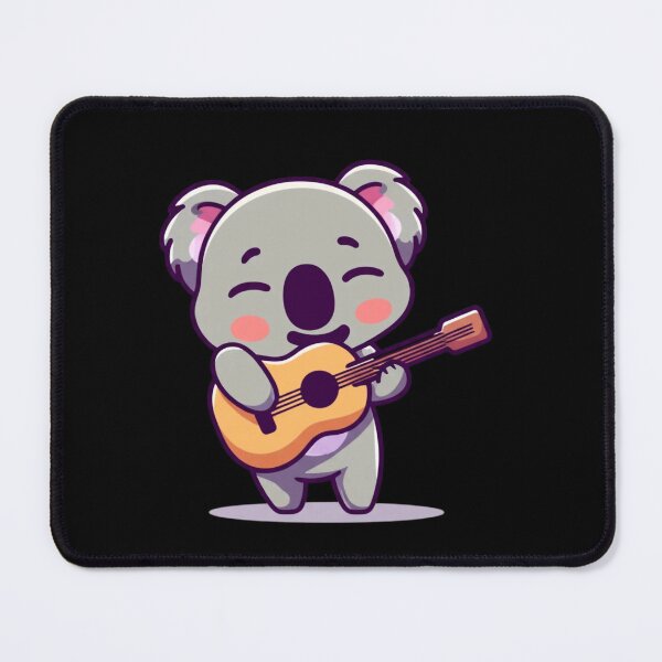 Item preview, Sleepy Cute Koala Playing Guitar – Kawaii Chibi Cartoon Music Lover Design designed and sold by ColorSplash123.