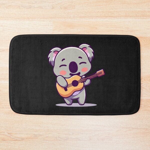 Item preview, Sleepy Cute Koala Playing Guitar – Kawaii Chibi Cartoon Music Lover Design designed and sold by ColorSplash123.