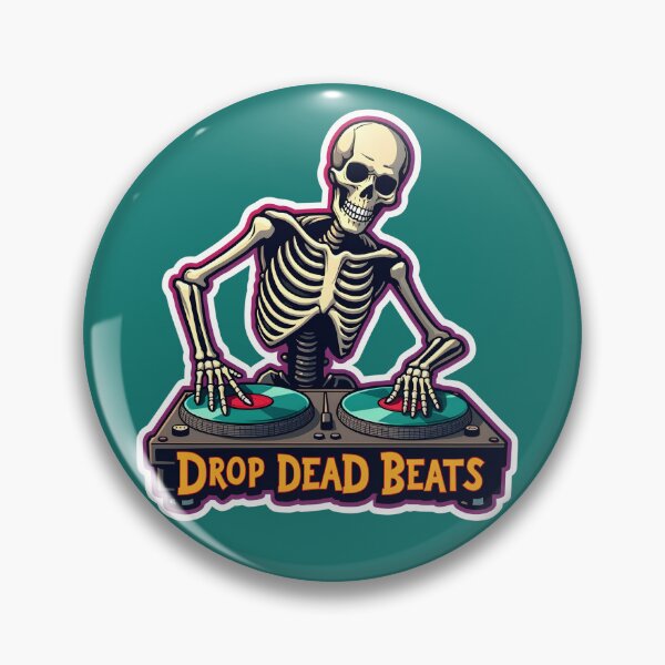 Item preview, Funny Skeleton DJ Drop Dead Beats Halloween designed and sold by HasHs.