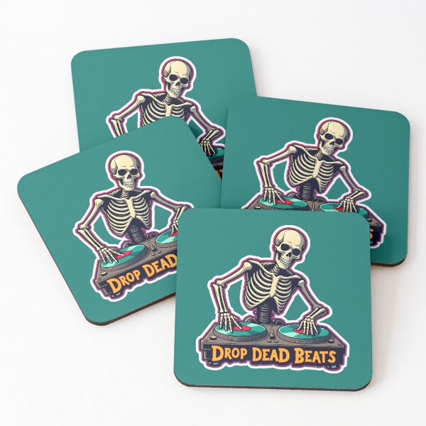 Item preview, Funny Skeleton DJ Drop Dead Beats Halloween designed and sold by HasHs.