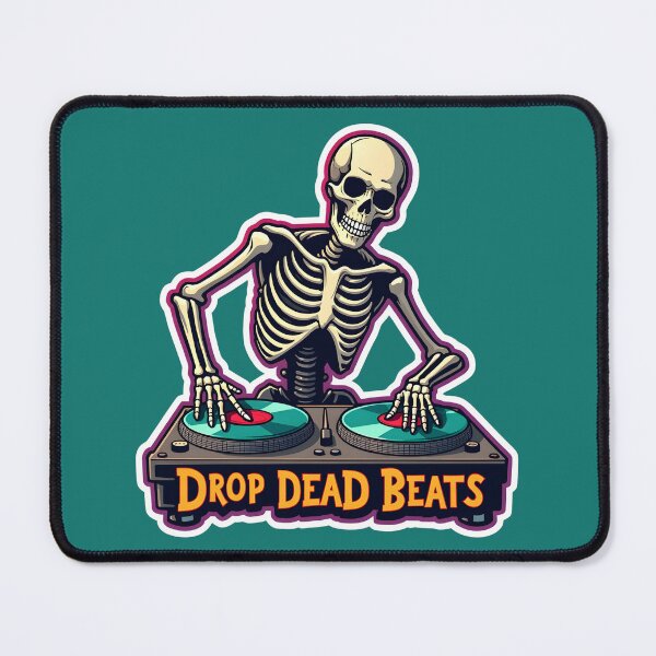 Item preview, Funny Skeleton DJ Drop Dead Beats Halloween designed and sold by HasHs.