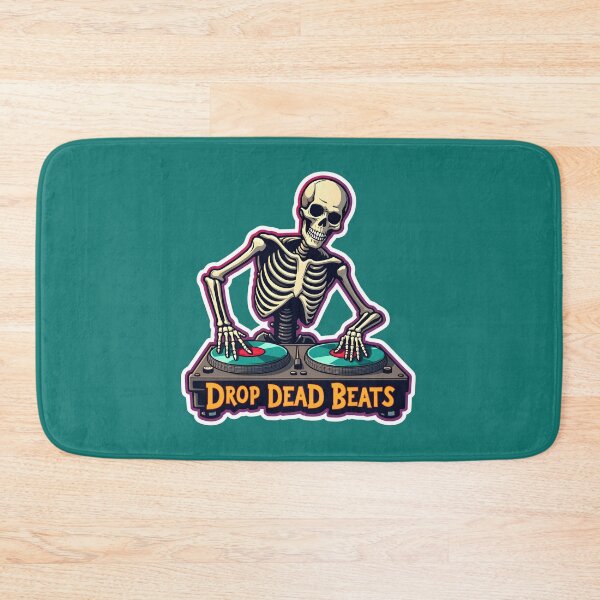 Item preview, Funny Skeleton DJ Drop Dead Beats Halloween designed and sold by HasHs.