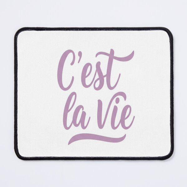 Item preview, The phrase "C'est la vie" in a soft lavender delicate script font. designed and sold by Campus Charm.