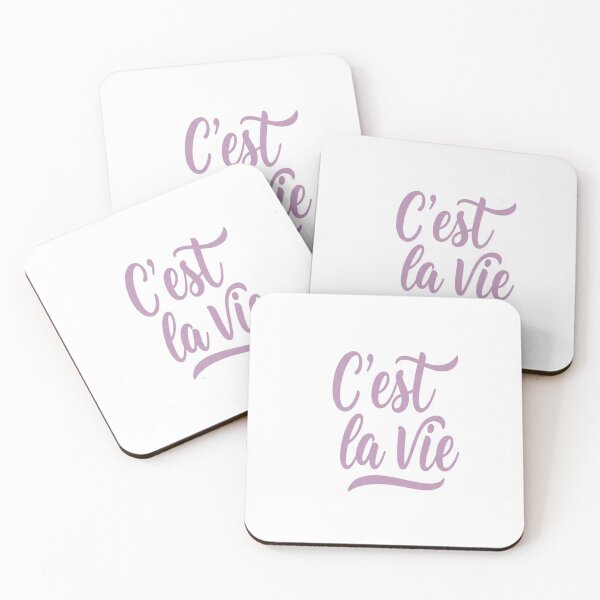 Item preview, The phrase "C'est la vie" in a soft lavender delicate script font.  designed and sold by Campus Charm.