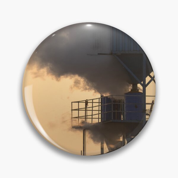 Item preview, Factory with Smoke Rising, Industrial Landscape Photography Design designed and sold by Shaheer-WallArt.