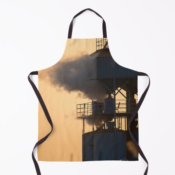 Item preview, Factory with Smoke Rising, Industrial Landscape Photography Design designed and sold by Shaheer-WallArt.