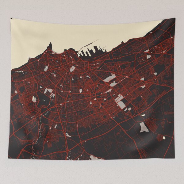 Item preview, Casablanca City Map of Morocco - Vector designed and sold by deMAP.