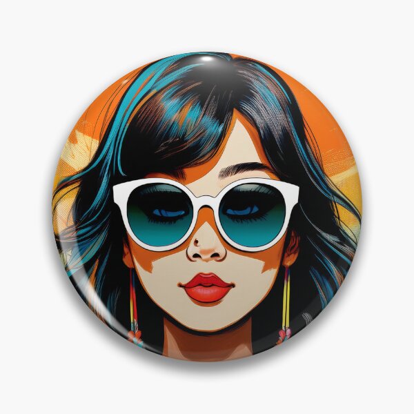 Artikelvorschau, Sunny Girl mit Sonnenbrille, Sunny Girl trägt Sonnenbrille, Sunspecs, Sunnies entworfen und verkauft von CharlottePlaceArt.