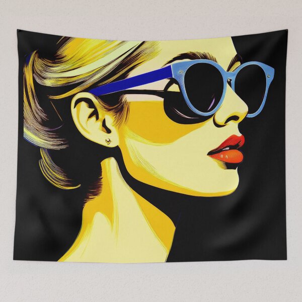 Item preview, Sunny Girl with Shades, Sunny Girl wearing Sunglasses, Sunspecs, Sunnies designed and sold by CharlottePlaceArt.