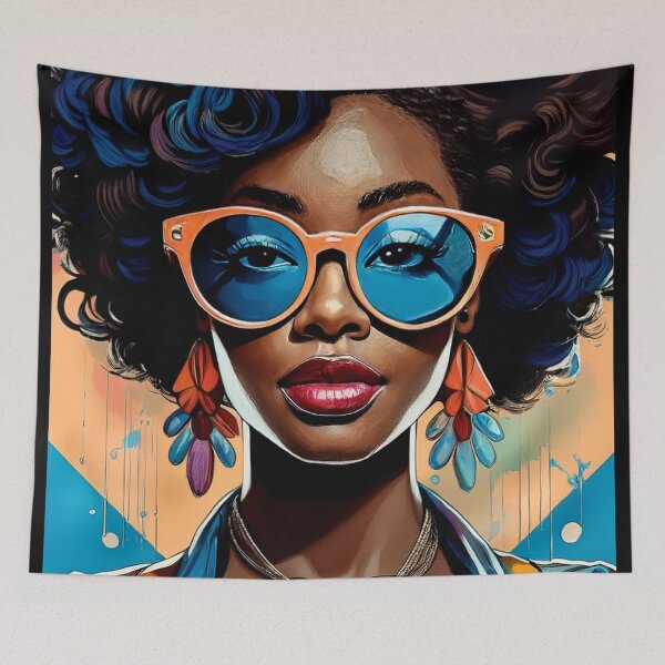 Item preview, Sunny Girl with Shades, Sunny Girl wearing Sunglasses, Sunspecs, Sunnies designed and sold by CharlottePlaceArt.