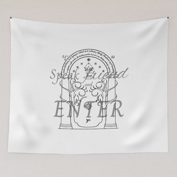 Item preview, Speak Friend and Enter Lord of the Rings Design designed and sold by eggface.sandwich.