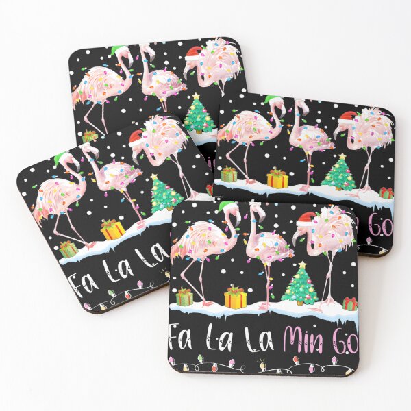 Item preview, Fa La La La Mingo Christmas Flamingos Festive Holiday Design designed and sold by VenettaDesena.
