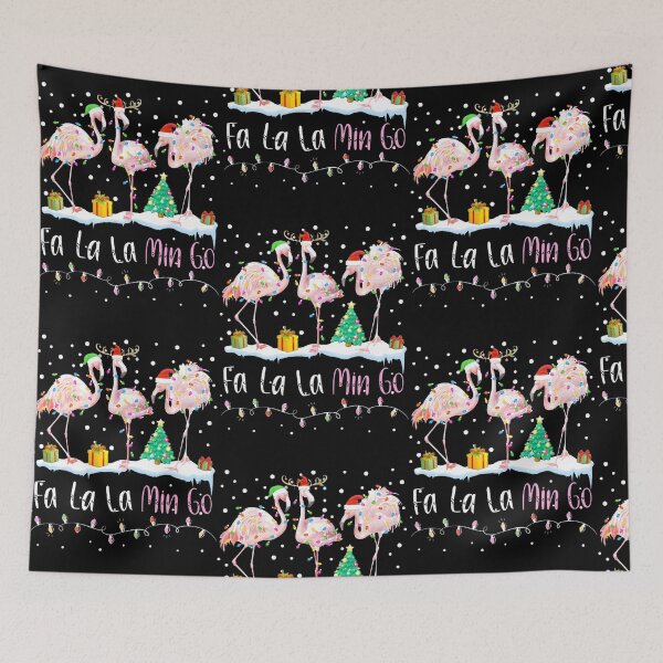 Item preview, Fa La La La Mingo Christmas Flamingos Festive Holiday Design designed and sold by VenettaDesena.