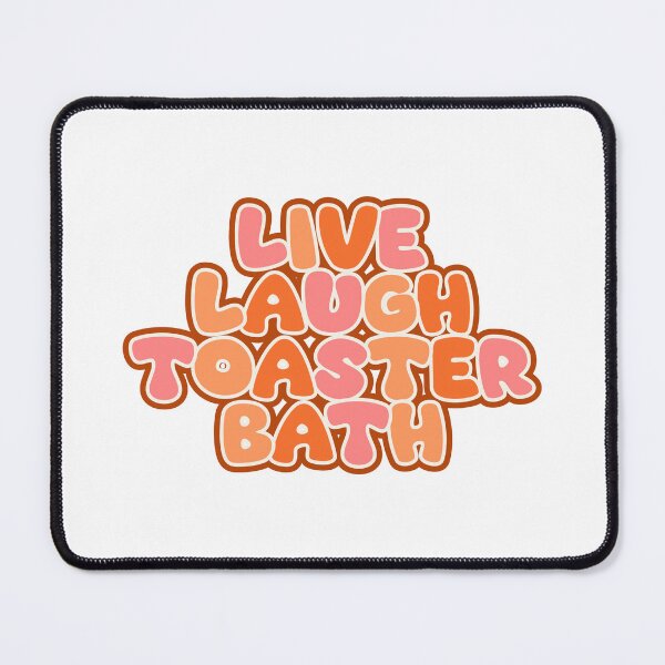 Item preview, Retro groovy Live, laugh, toaster bath funny saying designed and sold by SkeletonsDanger.
