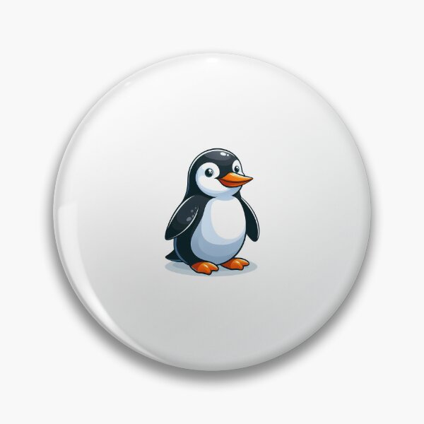 Item preview, Cute Cartoon Penguin with Orange Beak and Feet Facing Forward designed and sold by cave-canvas.
