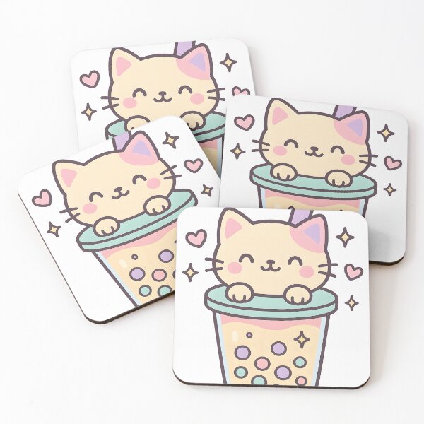 Item preview, Cute boba aestheic cat designed and sold by boredbiotic.