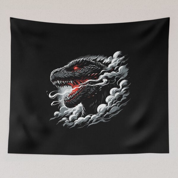 Item preview, Ferocious Fire-Breathing Dragon Head Emerging from Smoke designed and sold by beast-net.