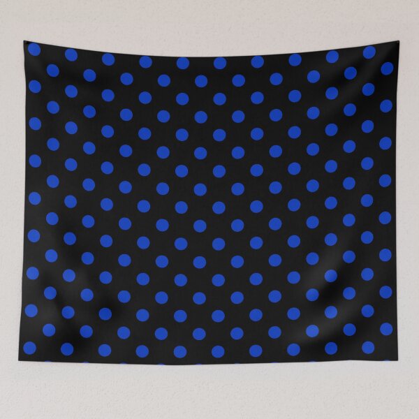 Item preview, Cobalt Blue Polka Dots On Black designed and sold by POLKAIWERX.