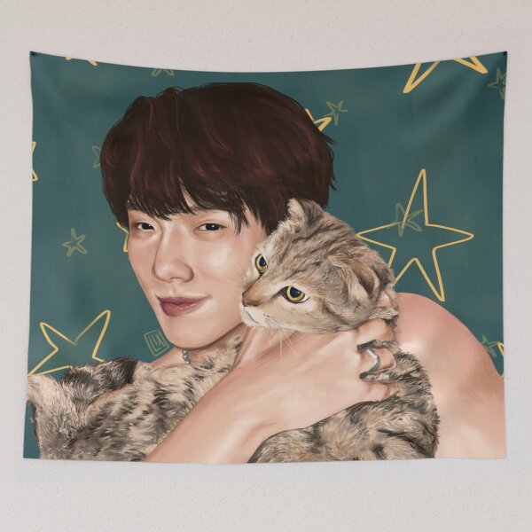 Item preview, Daou + Kitty digital painting designed and sold by MintyLix.