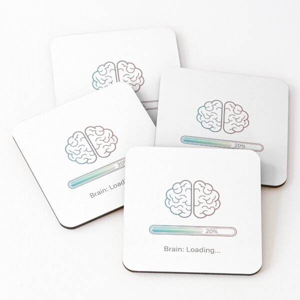 Item preview, Brain Loading Sticker – Mental Fatigue Humor 2 designed and sold by MUGHAN.