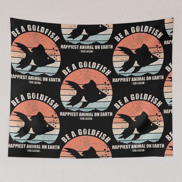 Item preview, Be A Goldfish Happiest Animal Retro Vintage Design designed and sold by CrispinBressm.