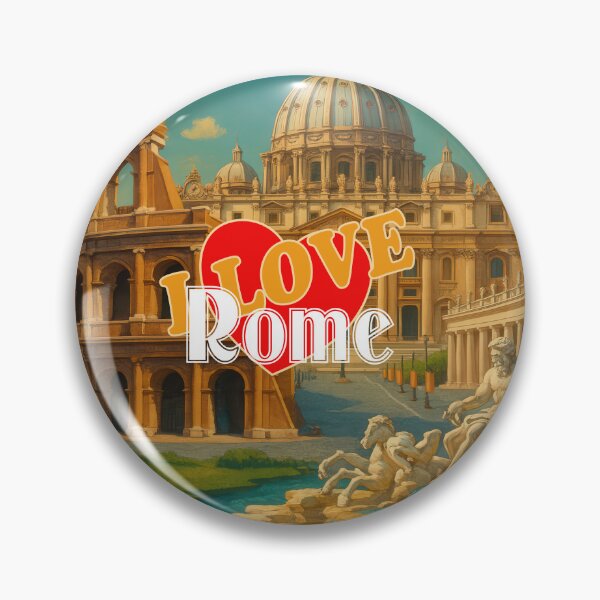 Item preview, Greetings from ROME ITALY - Retro Colorful City View (Three Landmarks) designed and sold by Earth Celebration Designs.