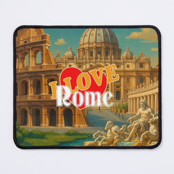 Item preview, Greetings from ROME ITALY - Retro Colorful City View (Three Landmarks) designed and sold by Earth Celebration Designs.