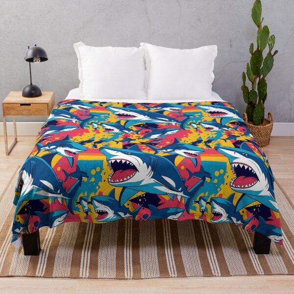 Item preview, Colorful Sharks – Vibrant Ocean Wildlife Sea Life Art designed and sold by creativerooney.