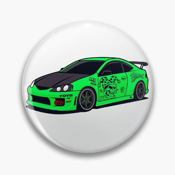 Item preview, JDM Racing Neon Green Car illustrtion designed and sold by sabartgunpla.