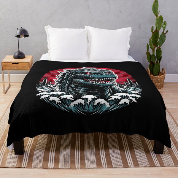 Item preview, Fierce Dragon Emerging from Ocean with City Skyline and Red Sunset designed and sold by beast-net.
