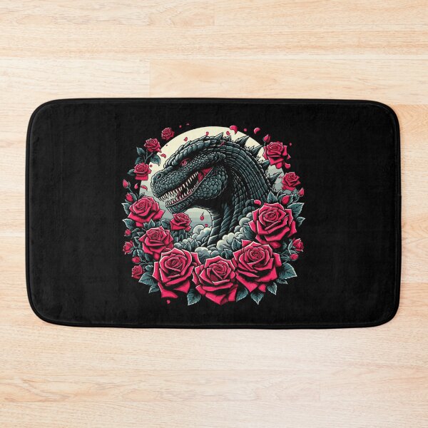 Item preview, Ferocious Dragon Surrounded by Red Roses and Falling Petals designed and sold by beast-net.