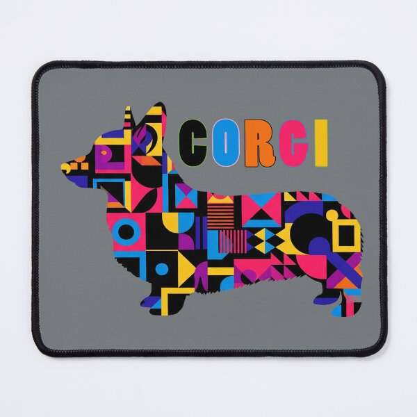 Item preview, Vibrant Geometric Corgi Abstract Dog Art designed and sold by Zini-ArtStudio.
