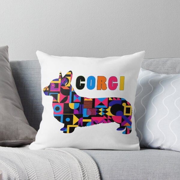 Item preview, Vibrant Geometric Corgi Abstract Dog Art designed and sold by Zini-ArtStudio.