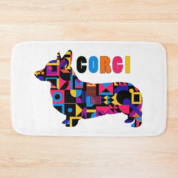 Item preview, Vibrant Geometric Corgi Abstract Dog Art designed and sold by Zini-ArtStudio.