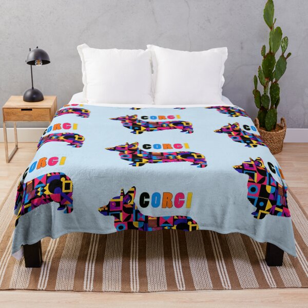 Item preview, Vibrant Geometric Corgi Abstract Dog Art designed and sold by Zini-ArtStudio.